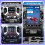 17.2 inch Touch Screen Upgrade Android Car Radio for Chevrolet Silverado GMC Sierra 2019-2024 Android 14 Car Stereo Carplay Android Auto GPS Navigation (Black) - Image 3