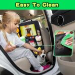 Car Organizer Kick Mats Back Seat Protector, Car Back Seat Organizer with Tablet Holder Pocket for Kids, Travel Accessories with 10 Storage Pockets, 2 Pack - Image 3