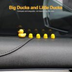 20 Pcs Mini Ducks Car Dashboard Decors, Cute Rearview Mirror Ornaments, Funny Interior Car Accessories with Adhesive Stickers for Automotive Window Home Garden Decorations - Image 5