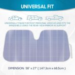BDK Lavender Shine Car Windshield Sun Shade Accordion Folding Sunshade for Windshield Blocks UV Rays Sun Visor for Car Front Window Protector - Easy Setup Keeps Your Vehicle Cool - 58 x 27 inches - Image 8
