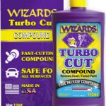Wizards Turbo Cut Buffing Compound for Car Scratch Repair - 32 fl oz - Removes 1200-1500 Scratches - Rubbing Compound for Cars & Boats - Paint Restorer for Vehicles