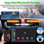 SJoyBring [QLED Screen Upgrade] 7" Double Din Car Stereo with Dash Cam, Wireless Apple CarPlay and Android Auto, Bluetooth, 240W 4.2-Channel Audio Output, MirrorLink, Backup Camera, AM/FM Car Radio - Image 5