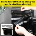 50 Bags Tidyphil Hanging Car Trash Bags Disposable, Leak-proof, Odor Seal. 2 Gallon Car Garbage Bags. Alternative to Car Trash Can, Easy Stick-On Car Garbage Can for Car,SUV, Truck, Vehicle, Stroller. - Image 4