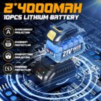 Cordless Buffer Polisher for Car Detailing,7230 RPM Car Buffer Polisher,21V 4.0Ah Li-ion Battery,Cordless Polisher With 29 PCS Car Detailing Kit,for Polishing, Waxing, Boat Sanding, Scratch Removing - Image 4