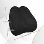 Lumbar Support Pillow for Office Chair,Memory Foam Back Lumbar Support Pillow,Relieve Back Pain,3D Breathable Fabric&Shoulder Strap Fixation,Back Support for Office Chair/Wheelchair/Car(Black) - Image 7