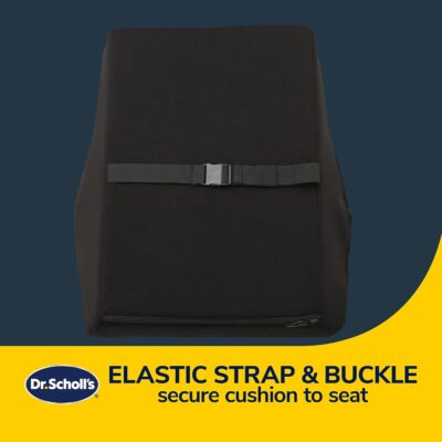 Dr. Scholl's Max Support Charcoal-Infused Lumbar Seat Cushion for Car, Truck, SUV — Black - Image 6