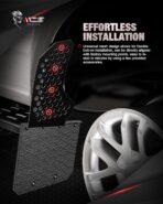 MZS Truck Mud Flaps, 4Pcs Black Universal Splash Guards Mudflaps Mudguard Fender Flares Universal for Pickup Off-Road Vehicles, Front and Rear - Image 5