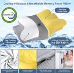 Cervical Neck Pillow for Pain Relief - Ergonomic Pillow Side Sleeper Pillow for Sleeping, Orthopedic Bed Pillow Neck Support Pillow, Contour Memory Foam Pillows for Side Back Stomach Sleepers - Image 3