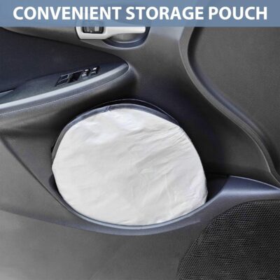 Windshield Sun Shade with Storage Pouch for SUVs, Durable 190T Polyester Sun Shield for Front Window, Portable Carry Car Accessories, Standard (63 inches x 34 inches) - Image 7