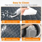 MIXJOY Dog Car Cover for Back Seat Cover Protector Waterproof Dog Seat Covers for Cars, Car Seat Protector for Dogs with 1 Dog Seat Belt, Nonslip Back Seat Cover for Kids, Trucks & SUV, Grey - Image 8