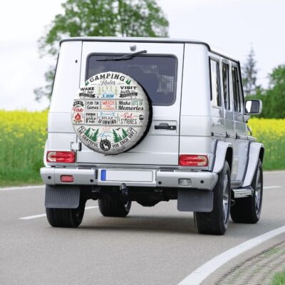 Spare Tire Cover for RV Camper Camping Rules, Weatherproof Universal Wheel Cover for RV Travel Trailer Camper Truck 15inch - Image 7