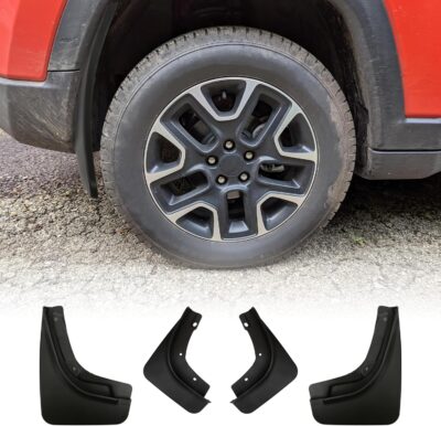4Pcs Car Mud Flaps Fit for Jeep Compass 2017 2018 2019 2020 2021 2022 2023 2024 2025 Front Rear Splash Guards Fender Waterproof Splashproof Mudguards Body Fittings Sport Utility Auto Accessories. - Image 6