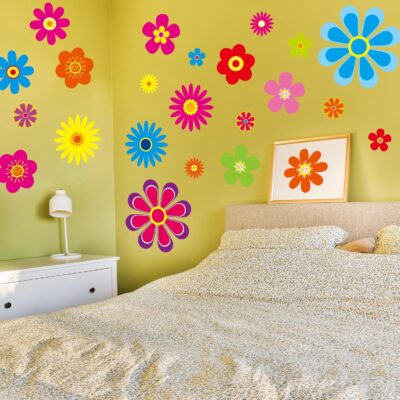 Fancy Land Daisy Stickers 180Pcs Flower Car Decals Vinyl Daisy Sticker Self Adhesive Car Labels for Truck Bumper Mirror Window Clings Decoration 12 Sheets - Image 8