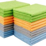 AIDEA Microfiber Cleaning Cloth 24 Pack, Microfiber Towels for Cars, Soft & Absorbent Cleaning Rags, Premium Lint Free Shop Towels for House, Kitchen, Car, 12inx16in