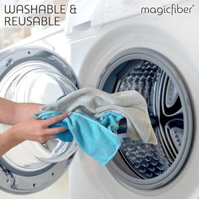 MagicFiber Microfiber Cleaning Cloth - Higher Quality, Larger Size - Micro Fiber Cloth for Cleaning Rags, Dust Cloths, Kitchen Dish Towels (12 Pack, 13”x11”) - Image 7