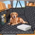 URPOWER Hard Bottom Dog Car Seat Cover for Pets 100% Waterproof Seat Cover Hammock 600D Heavy Duty Scratch Proof Nonslip Durable Soft Back Seat Covers for Cars Trucks and SUVs