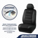 Skechers Men’s Seat Covers, Air-Cooled Memory Foam Car Seat Covers Front Seats, Airbag Compatible,Universal Fit for Most Cars, SUVs, Vans and Trucks,Black - Image 2