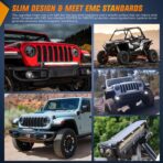 Nilight Single Row LED Light Bar Ultra-Slim Flood Light Bar 13 Inch 36W Fog Driving Work Roof Bumper Lighting for Offroad 4x4 Trucks Polaris RZR SUV ATV UTV - Image 6