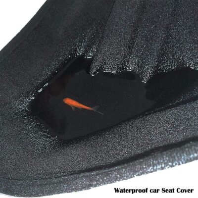 Car Seat Cover Protector Front Seats,for Gym Workout,Running,Swimming,Beach and Hiking,Waterproof Sweat Towel Bucket Seat Covers for Cars SUV Trucks (Black, 1Pcs) - Image 3