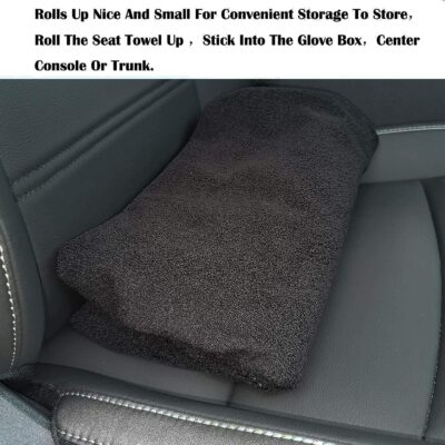 Car Seat Cover Protector Front Seats,for Gym Workout,Running,Swimming,Beach and Hiking,Waterproof Sweat Towel Bucket Seat Covers for Cars SUV Trucks (Black, 1Pcs) - Image 7