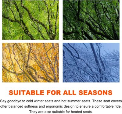 KVAEY Linen Back Car Seat Cover, Anti-Slip Long Bottom Rear Seat Cover Protector with Storage Pockets, Breathable Linen Rear Bench Seat Protector Cushion Pad for Most Vehicles (Beige, Back) - Image 6