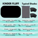 Car Window Shades - Certified 99.79% UVA & 99.95% UVB Sun Protection. Award Winning car Sun Shade for Side Windows. 4 Pack Semi Transparent 20" x 12" - Car Accessories Interior by Kinder Fluff - Image 9