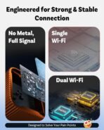 OTTOCAST 2026 New Mini Slim Orange, 2-in-1 Wireless CarPlay Adapter & Android Auto Adapter, Plug & Play Wireless Carplay Dongle, 5s Auto-Connect, Mini Cube for Factory Wired Cars, iPhone & Android - Image 5