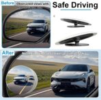 Blind Spot Mirrors 2 Pack, Frameless Side Mirror Blindspot Convex HD Glass Car Accessories, Side View Mirror Blindspot with Wide Angle Adjustable Stick for Car SUV and Trucks - Image 5
