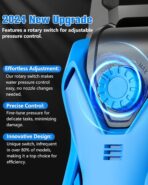 Electric Pressure Washer, 2.8 GPM High Power Washer Adjustable Pressure 2500PSI-5000PSI with 33FT Extension Hose Reel, 4 Nozzles and Soap Bottle for Cars/Fences/Driveways - Image 3