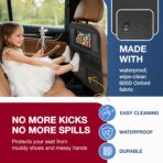 Car Backseat Organizer with Tablet Holder (2-pack) - Updated 2025 Oxford 600D Car Storage Organizer, Foldable Car Tray Kids, Road Trip Essentials, Back Seat Protector Kick Mats, Travel Accessories - Image 5