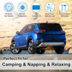 TINGLU Window Shades for Nissan Rogue 2021-2025 2026(NOT for Rogue Sport) Accessories Car Side Full Windows Cover Camping Rear Triangular Windshield Sun Shade Sun UV Rays Privacy Protection 8PCS - Image 6
