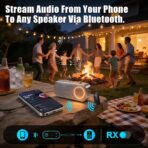 2026 Upgraded Pro Bluetooth 6.0 Transmitter Receiver|Bluetooth Adapter for TV/Airplane/Gym to Wireless Headphones/All Airpods,Dual Link & Low Latency,Wireless Adapter for Car/Home Stereo - Image 8