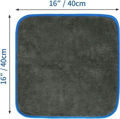 Microfiber Car Cleaning Cloths,1200 GSM Ultra Thick Microfiber Towels for Cars, Soft Car Drying Towel for Washing, Polishing and Auto Detailing 16'' x 16'' (3 Pack) - Image 7