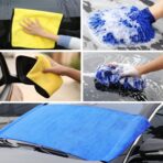 AUTODECO 30Pcs Car Wash Cleaning Kit - Car Care Wash Tools Set Car Detailing Set with Collapsible Bucket Snow Shovel - Image 4