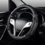 Iwantit® Car Steering Wheel Covers with 3D Silicone Honeycomb for Men,Anti-Slip Design and Breathable Fabric,Universal Fit 14.5-15 Inches (Full Black)