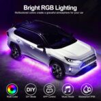 Underglow Kit for Car, Car Led Underglow Lights for Trucks with App and Remote Control, 16 Million RGB Colors, 29 Preset Modes, Music & DIY Mode, Under Car Led Lights Exterior for SUVs, Trucks, DV 12V - Image 2