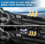KUST Black Dash Cover for Honda CRV CR-V 2023 2024 2025 2026 (Without HUD) Non-Slip Dashboard Cover Polyester Interior for CRV Accessories Sunshade No Glare - Image 6