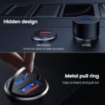 MOSWAG Car Charger, Invisible Cigarette Lighter USB Adapter [All Metal & Mini], 2 Port Car Adapter, QC3.0 Dual Port Cigarette Lighter for iPhone 17 16 Samsung S25 Ultra Piexl 10 and More - Image 5