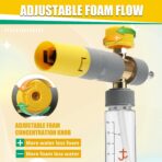 JOEJET Pressure Washer Gun with Mini Foam Cannon Dual Connector, Dual-Purpose Switch Spray Gun with 5 Power Washer Nozzle Tips, Dual Wand Foam Cannon, 1/4” Quick Connector - Image 5