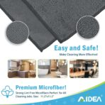 AIDEA Microfiber Cleaning Cloth Grey 50PK, Microfiber Towels for Cars, Premium Car Cloths, Dusting Cloth Lint Free Cleaning Rags for SUVs, House, Kitchen, Window, Workshops,11.5×11.5" - Image 7