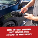 Chemical Guys Gerbil Wheel and Rim Cleaning Brush - Soft Natural Bristle Detailing Tool for Tires, Exhausts & Delicate Surfaces - Wheel Cleaner Brush to Safely Clean Brake Dust, Grime and Dirt, 1 Pack - Image 2