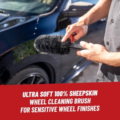 Chemical Guys Gerbil Wheel and Rim Cleaning Brush - Soft Natural Bristle Detailing Tool for Tires, Exhausts & Delicate Surfaces - Wheel Cleaner Brush to Safely Clean Brake Dust, Grime and Dirt, 1 Pack - Image 2