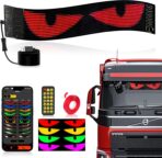 LED Eyes for Truck Windshield, 24'' x 5'' Ojos LED para Carro Devil Eyes Light for Car Programmable Flexible Customizable Store Sign Bluetooth App & Remote Control Custom Advertising Display Signs