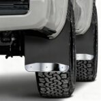 XUKEY 4PCS Car Universal Mud Flaps Splash Guards with Night Reflectors Mudguard Fender Flares Mudflaps w/Hardware, Front and Rear Wheel Tire Protection for Pickup Truck SUV Van Trailers Caravans - Image 5
