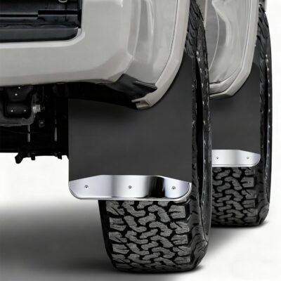 XUKEY 4PCS Car Universal Mud Flaps Splash Guards with Night Reflectors Mudguard Fender Flares Mudflaps w/Hardware, Front and Rear Wheel Tire Protection for Pickup Truck SUV Van Trailers Caravans - Image 5