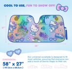 Hello Kitty Car Windshield Sun Shade - Officially Licensed Sanrio Cute Car Accessories for Women - Hello Kitty Accessories Sunshade for Front Windshield - Summer Sunshield Cars Window Shades - Image 6