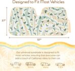 C&C Sage Floral Car Windshield Sun Shade - Sun Visor Sunshade for Car Windshield - Window Shades for Cars, SUV & Truck - Dash Cover UV Protection for Front Window Shade Accessories - 57" x 27" - Image 2