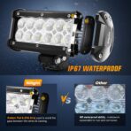 Nilight - 4PCS 36W 6.5 Inch Flood LED Light Bar Off Road Super Bright Driving Fog Boat Driving LED Work Light for Jeep - Image 4