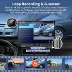 Wireless Carplay 11.3" A pple Carplay Screen for Car with 4K Dash Cam 1080P Backup Camera, Car Stereo for Carplay & Android Auto GPS Navigation/Bluetooth/Mirror Link/Voice Control/AUX/FM/Siri - Image 6