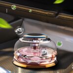 Solar Powered Car Perfume Decoration, Rotating Aromatherapy Diffuser Ornament, Compact Floating Air Freshener with Essential Oil for Vehicle Dashboard - Image 2